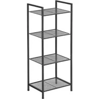 SONGMICS Standregal, Badezimmerregal aus Metall, Küchenregal, Badregal, Pflanzenregal