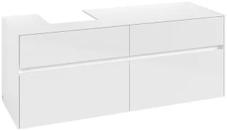 Villeroy & Boch Waschtischunterschrank Collaro C101B0 1400x548x500mm mit Beleuchtung Glossy White C101B0DH