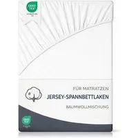 PTY HOME Spannbettlaken Premium Spannbettlaken Baumwollmischung für Boxspringbett und Topper, Gummizug: Rundum, (1 Stück), PREMIUM atmungsaktiv, hautfreundlich, elastische Spannbettlaken