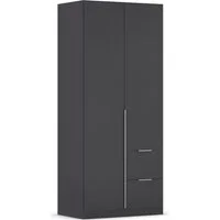 OTTO home Drehtürenschrank Kleiderschrank Schrank Garderobe AGORDO mit Dekor- oder Hochglanzfront (in zwei Griff-Farben, Breite 91 cm) mit Außenschubkästen, Serie in 7 Breiten und 2 Höhen MADE IN GERMANY