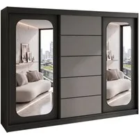 A&J MöbelLand GmbH Schiebetürenschrank BELANO – Moderner Kleiderschrank mit Schiebetüren (Die perfekte Kombination aus modernem Design, hoher Funktionalität und großzügigem Stauraum für Kleidung, Bettwäsche und Accessoires, erhältlich in verschiedene