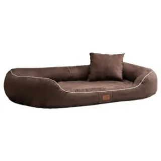 Tierlando MARLON VISCO PLUS Velours - Orthopädisches Hundebett braun 1,7 m, 35 cm, 1,1 m