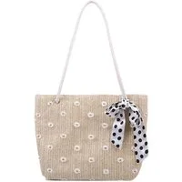 Zaewry Strandtasche Boho Schultertasche für Damen, Gewebte Strandtasche, für Damenreisen und Urlaub