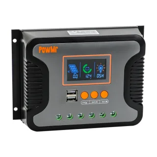 PowMr PWM Pstar 80A 60A 30A Solar Charge Controller 12V 24V 36V 48V Lead-Acid Lithium Battery Charger Max PV 100V Dual C