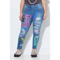 Angel of Style Röhrenjeans Jeans Irma Slim Fit Alloverdruck 5-Pocket