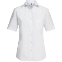 GREIFF Kurzarmbluse Greiff Corporate Bluse BASIC Damen Comfort Fit OEKO TEX® Weiß