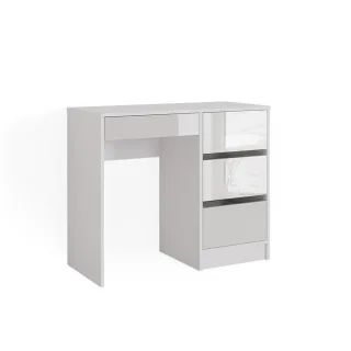 Vicco Schreibtisch, Weiß, Holzwerkstoff, 4 Fächer, 4 Schubladen, Rechteckig,Rechteckig, 40x75x90 cm, Arbeitszimmer, Schreibtische, Bürotische