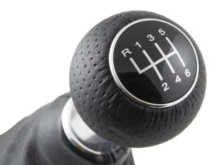 Lochleder Sport Schaltknauf Knauf + Schaltmanschette Schwarz 6-Gang für Audi A3 8L