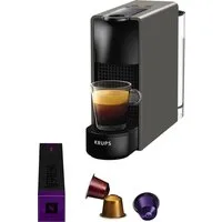 NESPRESSO Kapselmaschine XN110B Essenza Mini von Krups, Pumpendruck: 19 Bar, inkl. Willkommenspaket mit 7 Kapseln