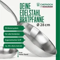 Chefkoch trifft Fackelmann Bratpfanne Ø28 cm München mit Wabenboden