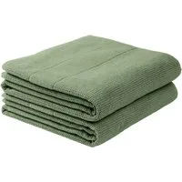 Schiesser Duschtücher Turin aus 100% Baumwolle in dezenter Reiskornoptik, Frottier (Set, 2-St), MADE IN GREEN by OEKO-TEX®
