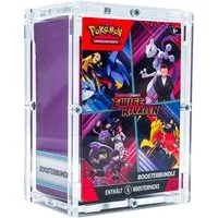 DragonCollect Sammelkarte Acryl Case für Pokemon Booster Bundle Box Schutz zB. Schwarze Blitze, Made in Germany