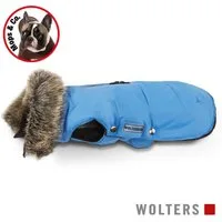 Wolters Hundemantel Parka mit Fellkragen für Mops & Co. riverside blue