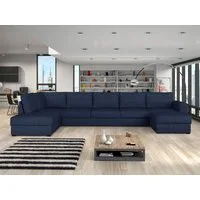 MIRJAN24 Wohnlandschaft Wilma Large, mit zwei Bettkasten und Schlaffunktion, U-Form, 7 Kissen im Set mit Reißverschluss