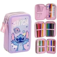 Lilo & Stitch Federmäppchen gefüllt – Schuletui & Stiftebox mit Zubehör für Kinder, (24-tlg)