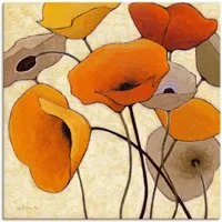 Artland Leinwandbild Kürbismohn III, Blumen (1 St), auf Holzrahmen gespannt