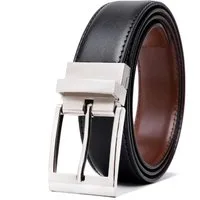 Fomax Ledergürtel Herren Wendegürtel aus Echtleder Braun/Schwarz 3,5 cm (Wendegürtel für Anzug Business und Formelle) Kürzbar, inkl. Aufbewahrungsbox