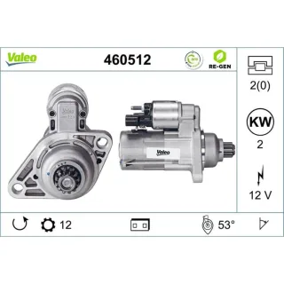 Valeo Starter 2,0 kW Audi Seat Skoda VW 460512