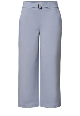 Street One - High Waist Culotte mit Schnallendetail whispery blue - Gr. - 7
