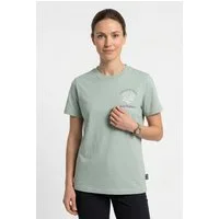 Jack Wolfskin T-Shirt CAREFREE T W Kurzarm-Design, mit Rundhalsausschnitt, ohne Verschluss, aus Baumwolle