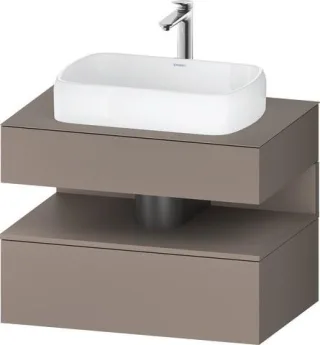 Duravit Qatego Konsolenwaschtischunterbau wandhängend Basalt Matt 800x550x600 mm - QA4730043430010 QA4730043430010