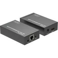 HDMI IP Extender Set, HDMI Verlängerung schwarz, 1x Sender, 1x Empfänger