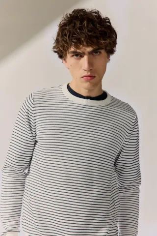 BASEFIELD - Rundhals Pullover cotton - Gr. - M