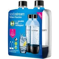 SodaStream Wassersprudler Flasche DuoPack 2x 1L Tritan-Flasche, (Set, 2-tlg), Ersatzflaschen für SodaStream Wassersprudler mit PET-Flaschen
