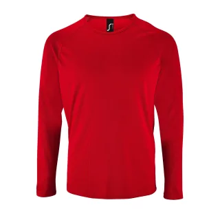 SOLS Herren Sportliches Langarm-Leistungs-T-Shirt (Rot)