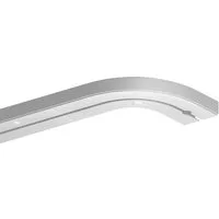 Bestlivings Gardinenschiene Komplettset 90-480 cm, 1-läufig, 90 cm, mit Bohren, verschraubt, Kunststoff, flach, weiß, inkl. Befestigungsset