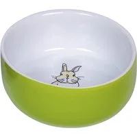 Nobby Futternapf Nager Keramik Napf brown Rabbit grün/weiß