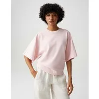 OPUS Sweatshirt Relaxed geschnittenes Sweatshirt aus Baumwoll-Mix Verkürzte Länge, lockerer Boxy Fit für Alltag und Freizeit