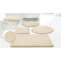 OTTO home Badematte Merida, Badvorleger, Badezimmer Teppich, Höhe 32 mm, rutschhemmend beschichtet, schnell trocknend, strapazierfähig, fußbodenheizungsgeeignet, Kunstfaser, rund, Badteppich, Uni Farben, rechteckig, rund & als 2-tlg. Set erhältlich