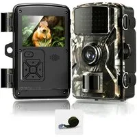 FANNOU Wildkamera 16MP 1080P FHD Infrarot (AuBenbereich, mit 32G TF Kard, mit Bewegungsmelder Nachtsicht, 0,8s Trig Jagdkamera)