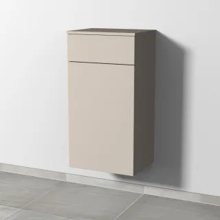 Sanipa 3way Mittelschrank mit 1 Auszug und 1 Wäschekorbklappe, Kaschmir-Matt, SP1541U SP1541U