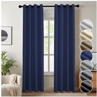 Simloveve Vorhang Gardinen Wärmeisolierende Schlafzimmer Blackout Curtain Lärmschutz (2 St), Ösen, blickdicht, Polyester, Höhe 145/175/225/245cm,2er-set Thermovorhang Verdunkelung Super Dicke