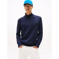 Tommy Jeans Rollkragenpullover TJM SLIM FIT ROLL NECK mit Mock Neck, Strickpullover 100% Baumwolle Pflegeleicht