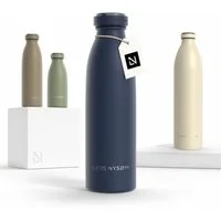 LARS NYSØM Thermoflasche Ren, Isolierflasche mit Vakuum Isolierung: 12h heiß / 24h kühl