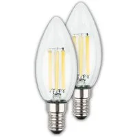 Briloner Leuchten LED-Leuchtmittel Ultraeffizientes Leuchtmittel EEK A, 2er Set, E14, E14, Warmweiß, 2,5W, 525 Lumen, 3000K