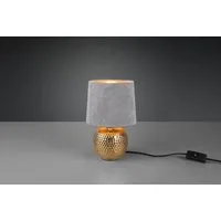 Reality Leuchten Schreibtischlampe Sophia, ohne Leuchtmittel, Nachttischlampe, Keramik Fuß mit Samtschirm