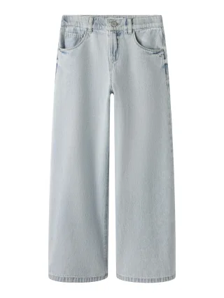 NAME IT - NKFBELLA SKATER XWIDE JEANS 3111-ZA NOOS Light Blue Bleached Denim - Gr. - 158
