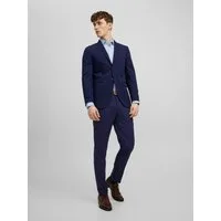 Jack & Jones Anzug JPRFRANCO Extra schmal, pflegeleicht, stilvoll mit fallendem Revers Materialmix aus Polyester, Viskose und Elasthan