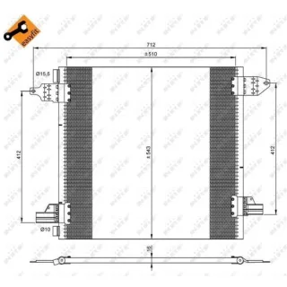 NRF Klimakondensator Mercedes M-Klasse W163 35702