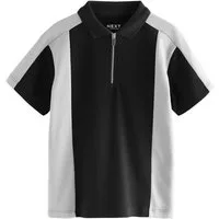 Next Poloshirt Poloshirt mit Reißverschluss in Blockfarben (1-tlg)