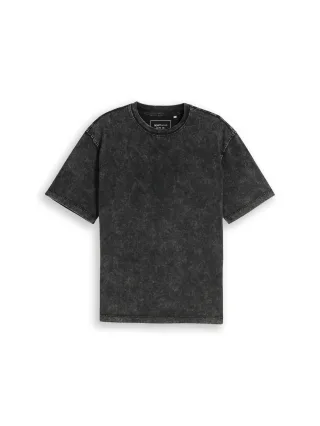 Denim Tom Tailor - Relaxed Fit T-Shirt mit Washed-Out Effekt black - Gr. - S