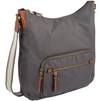 camel active Hobo Bari, aus hochwertigem matten Nylon mit gestreiftem Gewebeband