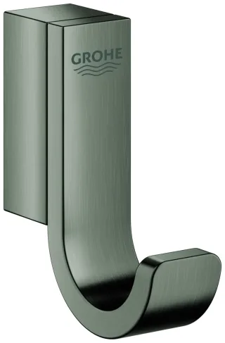 GROHE Bademantelhaken Selection 41039 einfach hard graphite gebürstet, 41039AL0 41039AL0