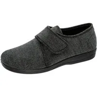 Fischer-Markenschuh Cornelius Hausschuh aus Baumwolle mit Stretch, Weite L, Einlegesohle herausnehmbar
