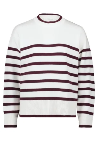 Betty & Co - Strickpullover cream/dark red - Gr. - 36