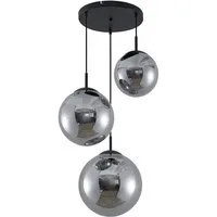 Lindby Hängeleuchte Teeja, Glas Alu IP20, 3 x 15 W LED